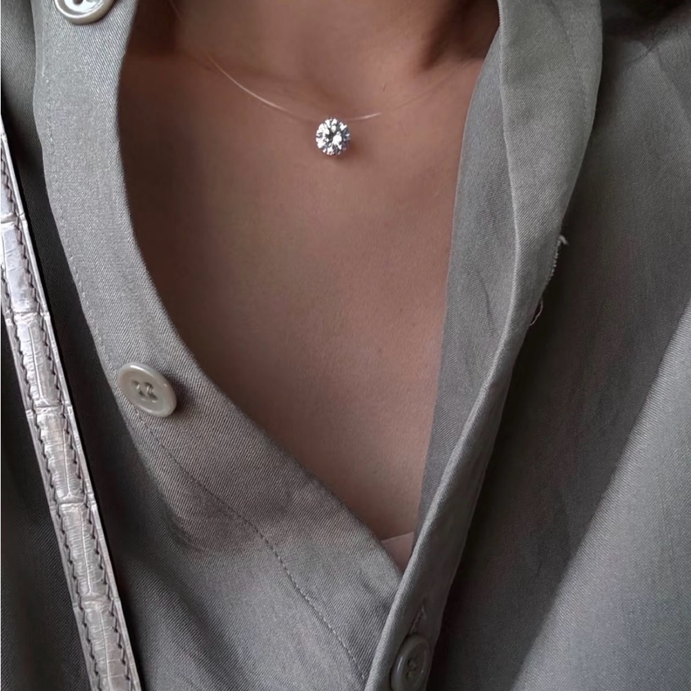 Buy1 get1 Free Mystery Pair!Mermaid Tear Invisible Necklace –S925 Silver Pendant